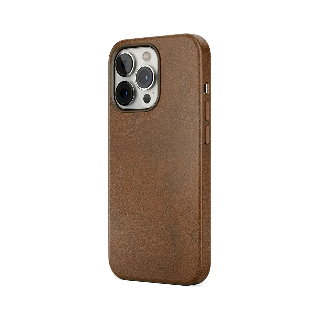 COVER IPHONE IN ECOPELLE MAGSAFE - BROWN JUST IN CASE