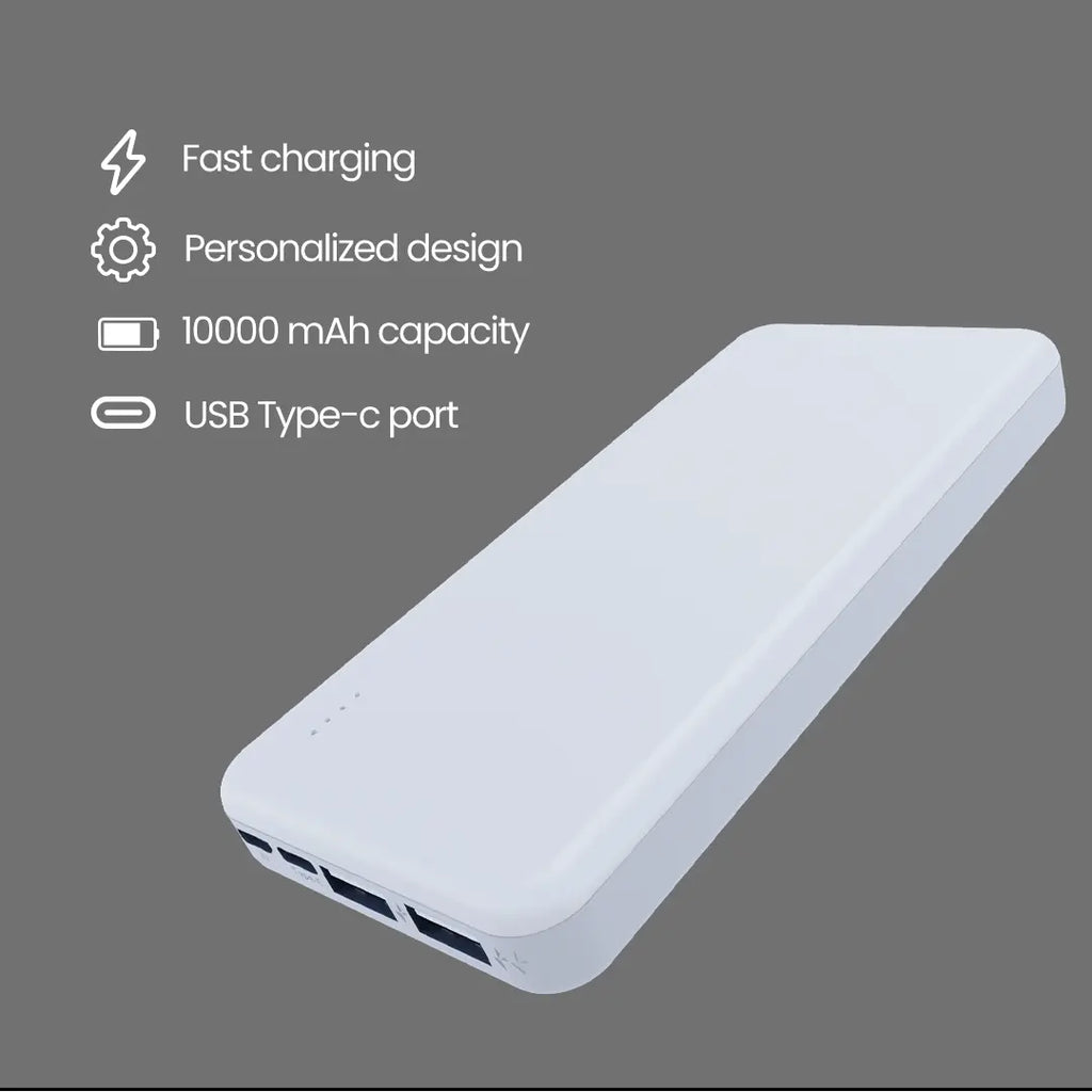 POWERBANK 10000 mah - WHITE Just in Case