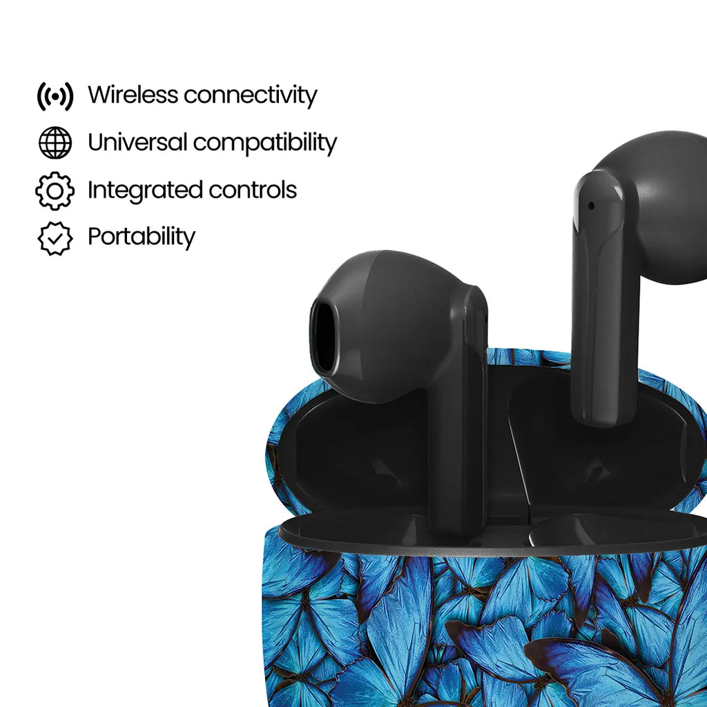 CUFFIE BLUETOOTH - FARFALLE BLU JUST IN CASE