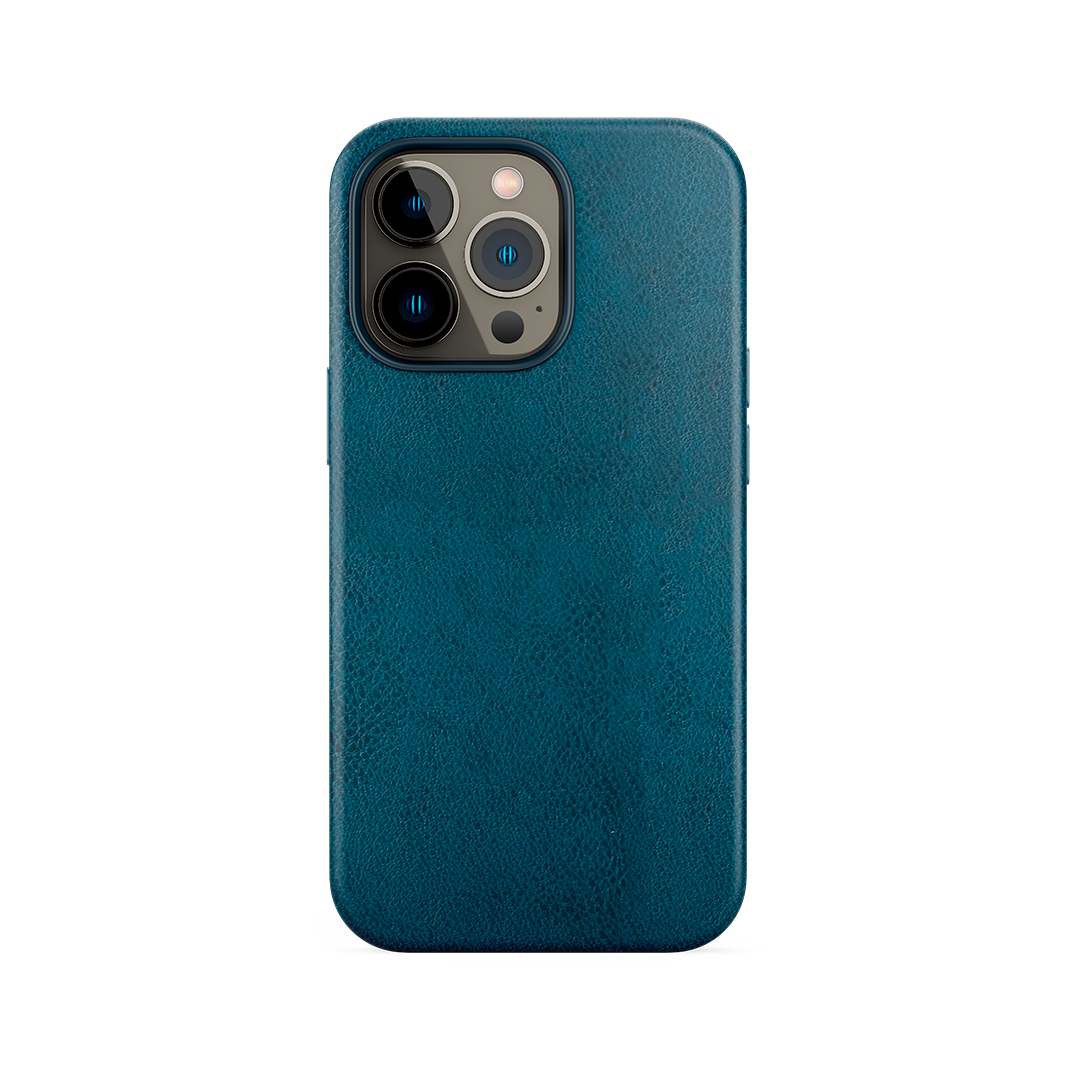 COVER IPHONE IN ECOPELLE MAGSAFE - BLUE