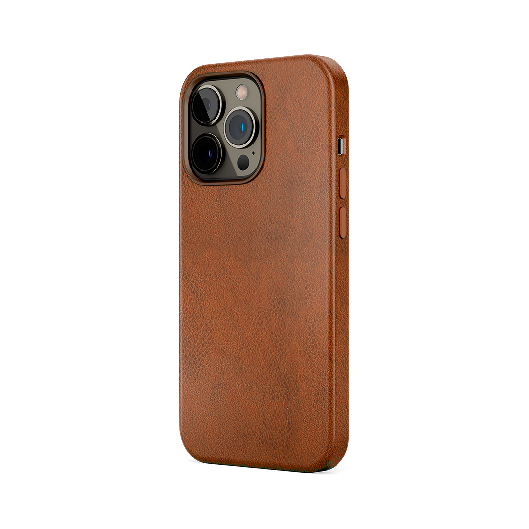 COVER IPHONE IN ECOPELLE MAGSAFE - BROWN