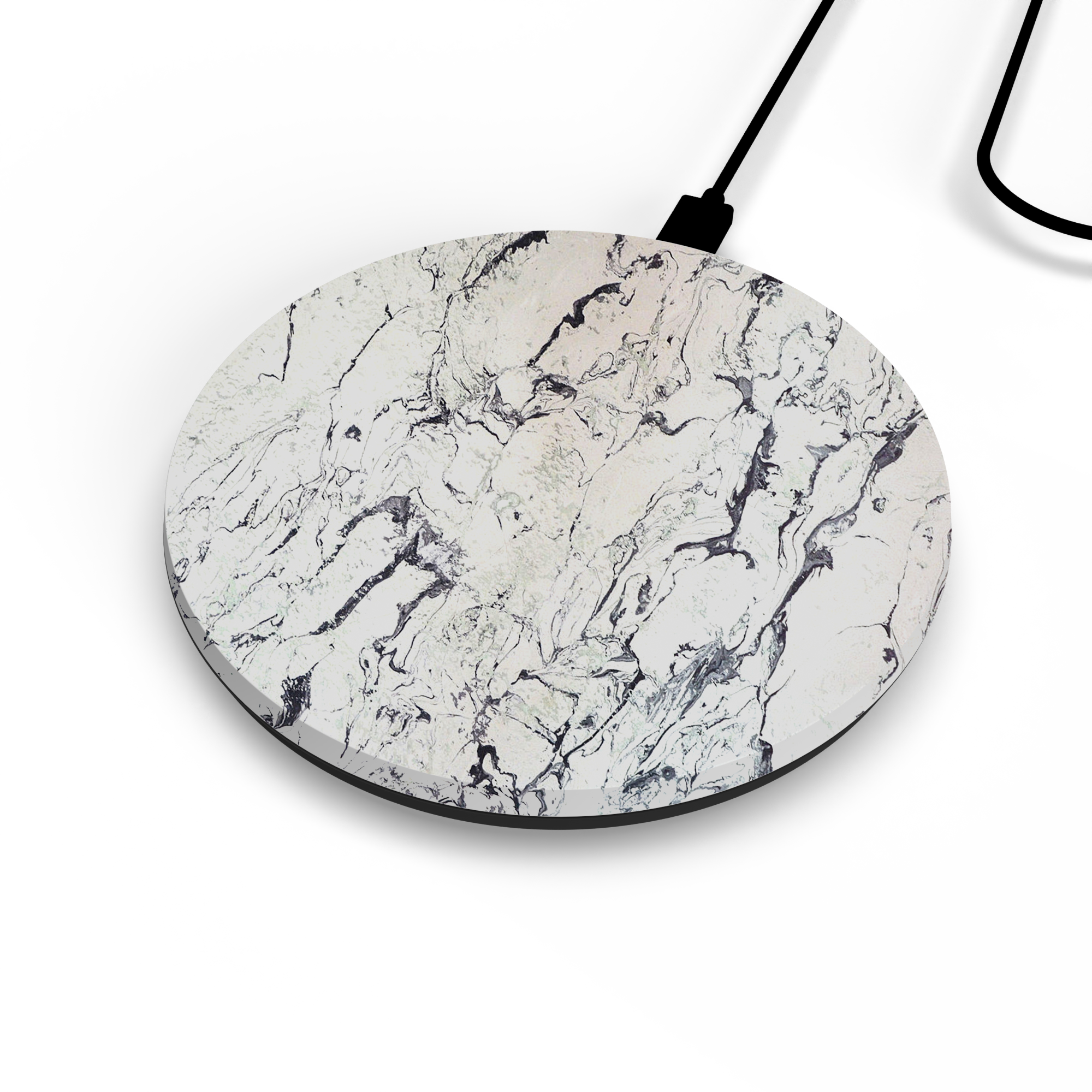 WIRELESS CHARGER - WHITE MARBLE